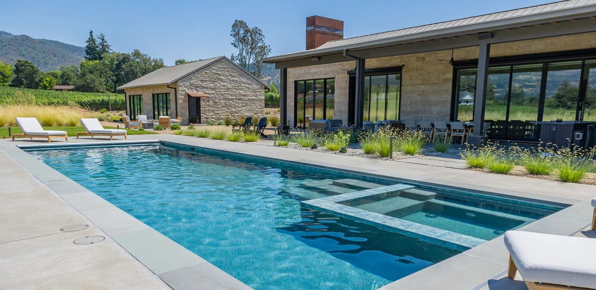 Custom pool features in Cotati